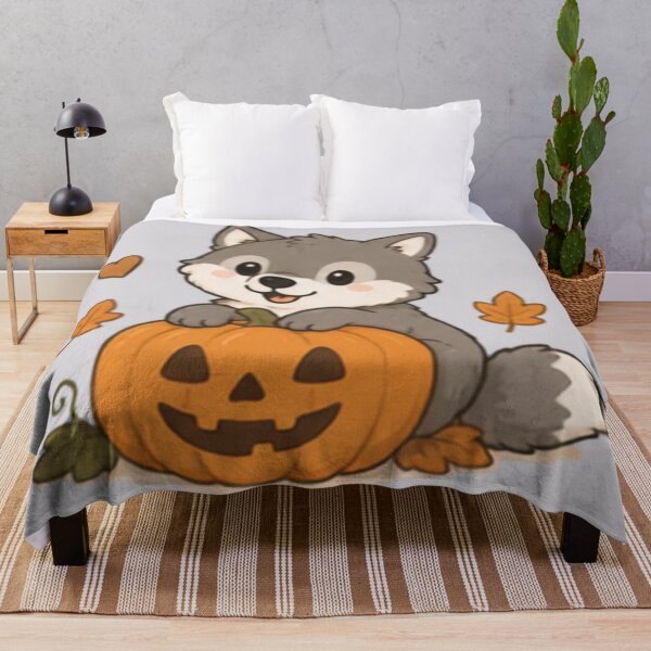 Item preview, Cute Pumpkin Wolf designed and sold by MellowMunchkins.