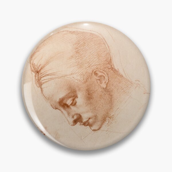 Item preview, Red Chalk Head Study Bowed Face designed and sold by artofuniverse.