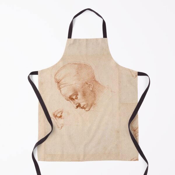 Item preview, Red Chalk Head Study Bowed Face designed and sold by artofuniverse.