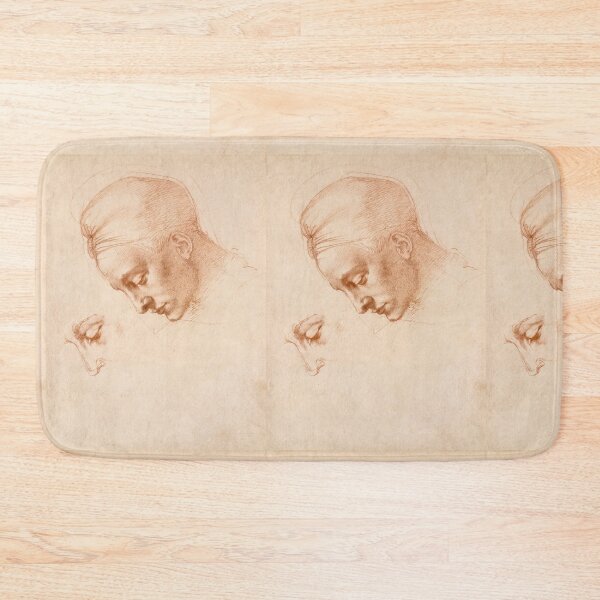 Item preview, Red Chalk Head Study Bowed Face designed and sold by artofuniverse.