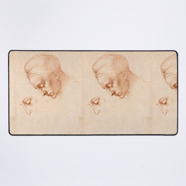 Item preview, Red Chalk Head Study Bowed Face designed and sold by artofuniverse.