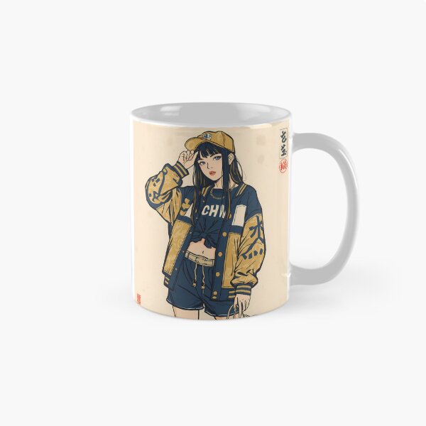 Item preview, Modern Japanese Streetwear Girl Ukiyo-e Art designed and sold by ZenStyleStudio.