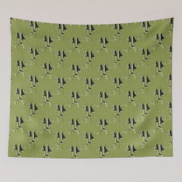 Item preview, Stylized Modern Tropical Botanical Charcoal Green designed and sold by JasmineGDesigns.