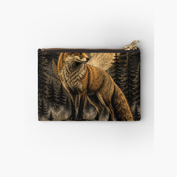 Item preview, Silent Fox of the Moonlit Forest – Vintage Wildlife Illustration designed and sold by TeeVibeHaus.