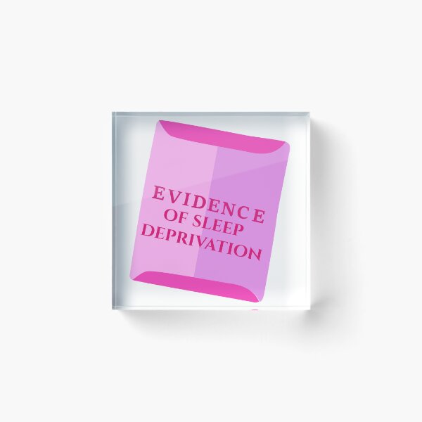 Item preview, Evidence of Sleep Deprivation Sticker | Funny Student Legal Aesthetic | Pink Folder Design designed and sold by JusticeForSale.