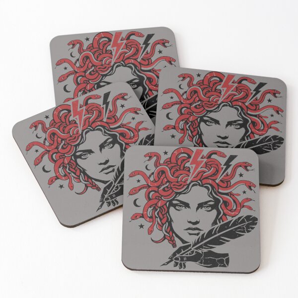Item preview,  Medusa Writer Mythology Art – Dark Gorgon with Quill & Lightning designed and sold by Artsformore.