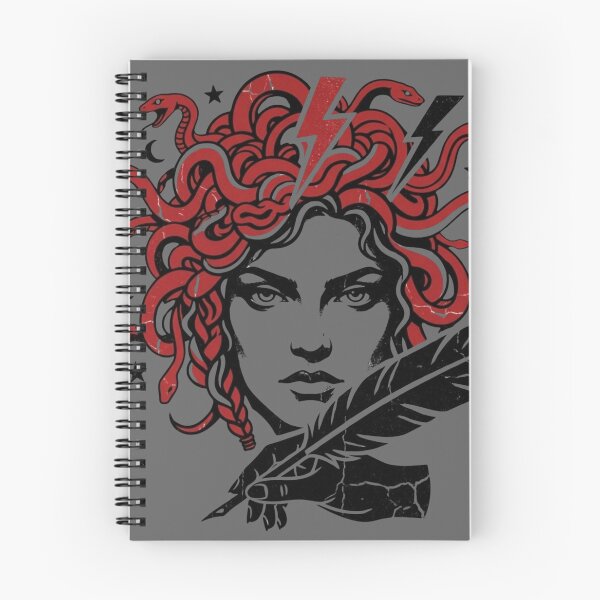 Item preview,  Medusa Writer Mythology Art – Dark Gorgon with Quill & Lightning designed and sold by Artsformore.