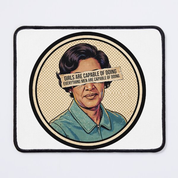 Item preview, Woman In STEM Katherine Johnson - Girls Are Capable Quote designed and sold by Neurospicy Trolls.