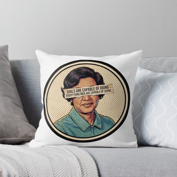 Item preview, Woman In STEM Katherine Johnson - Girls Are Capable Quote designed and sold by Neurospicy Trolls.