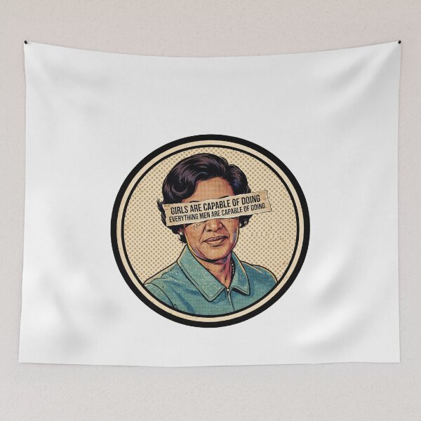 Item preview, Woman In STEM Katherine Johnson - Girls Are Capable Quote designed and sold by Neurospicy Trolls.