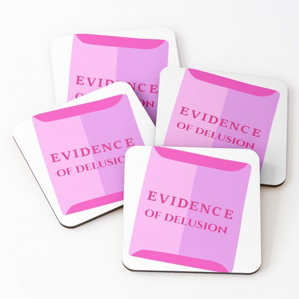 Item preview, Evidence of Delusion Sticker | Funny Coquette Legal Aesthetic | Pink Folder Design designed and sold by JusticeForSale.