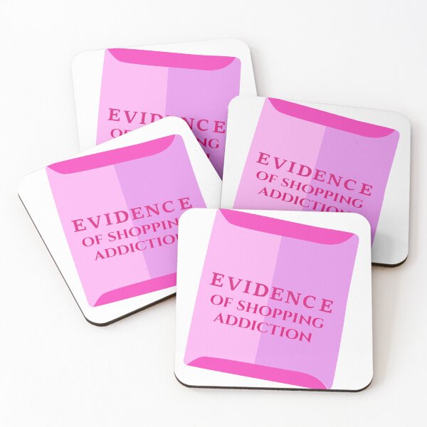 Item preview, Evidence of Shopping Addiction Sticker | Funny Pink Coquette Aesthetic | Legal Humor Folder designed and sold by JusticeForSale.