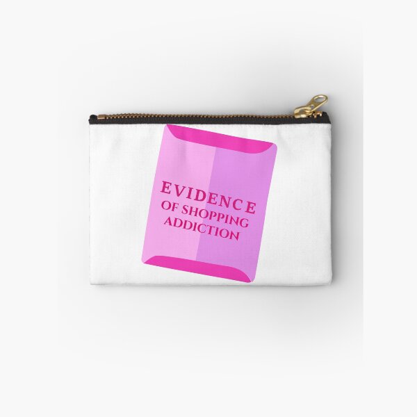 Item preview, Evidence of Shopping Addiction Sticker | Funny Pink Coquette Aesthetic | Legal Humor Folder designed and sold by JusticeForSale.