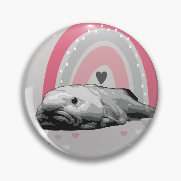 Artikelvorschau, Boho-Chic Blobfisch – Graustufen-Blobfisch mit Regenbogen entworfen und verkauft von LittleMissTyne.