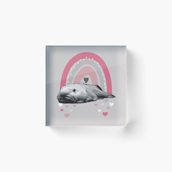 Item preview, Boho-Chic Blobfish - Grayscale Blobfish with Rainbow designed and sold by LittleMissTyne.