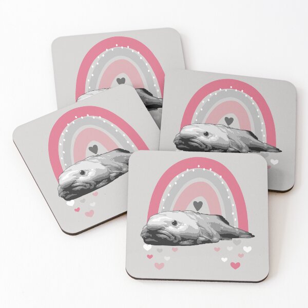 Item preview, Boho-Chic Blobfish - Grayscale Blobfish with Rainbow designed and sold by LittleMissTyne.
