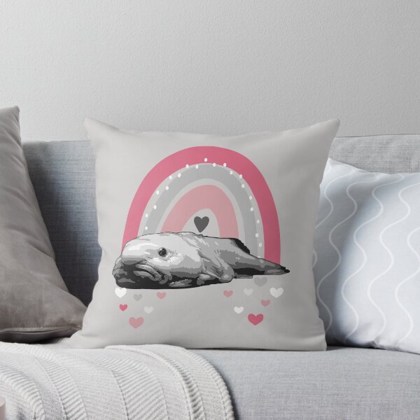 Item preview, Boho-Chic Blobfish - Grayscale Blobfish with Rainbow designed and sold by LittleMissTyne.