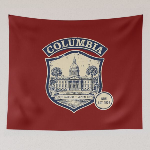 Item preview, Columbia South Carolina Capital Retro Plaque designed and sold by Normandy Road Heritage.
