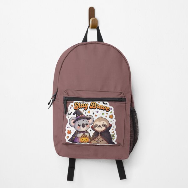Item preview, Stay Brave Cute Halloween Koala & Sloth Retro Cartoon Design designed and sold by HoMya.