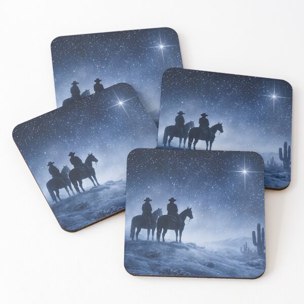 Item preview, Night Riders in Starry Desert Southwestern Sky North Star Christmas Holiday designed and sold by Stephanie Laird.