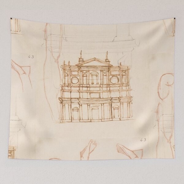 Item preview, Renaissance Church Facade Architectural Study designed and sold by artofuniverse.