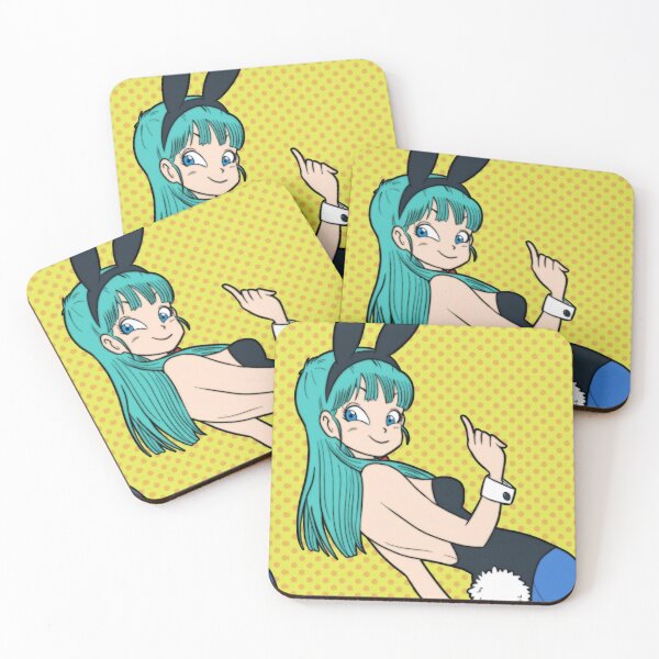 Item preview, Retro Rabbit Girl with Turquoise Hair - Pop Art Anime Style Illustration designed and sold by Billy Morfo™.