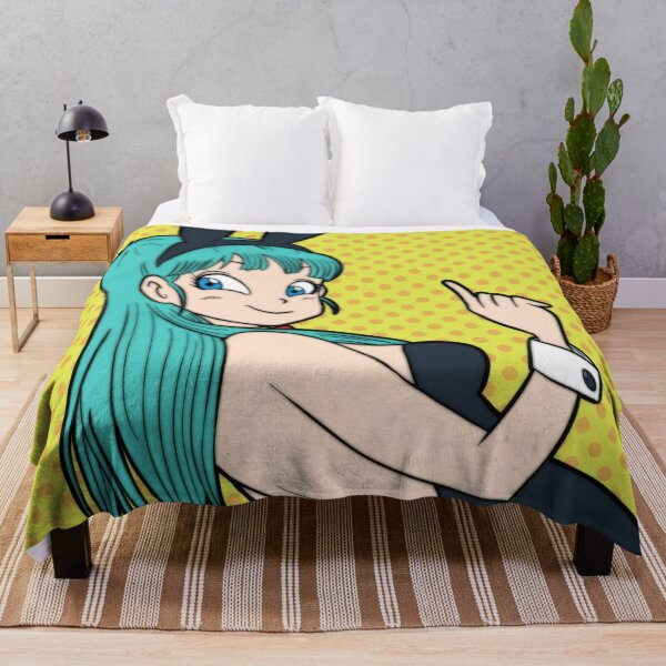 Item preview, Retro Rabbit Girl with Turquoise Hair - Pop Art Anime Style Illustration designed and sold by Billy Morfo™.