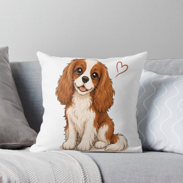 Item preview, Cute Cavalier King Charles Spaniel Cartoon | Minimal Puppy Illustration | Dog Lover Gift designed and sold by Moh-nd-Eg.