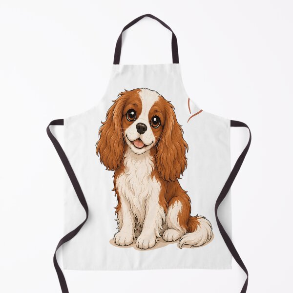 Item preview, Cute Cavalier King Charles Spaniel Cartoon | Minimal Puppy Illustration | Dog Lover Gift designed and sold by Moh-nd-Eg.