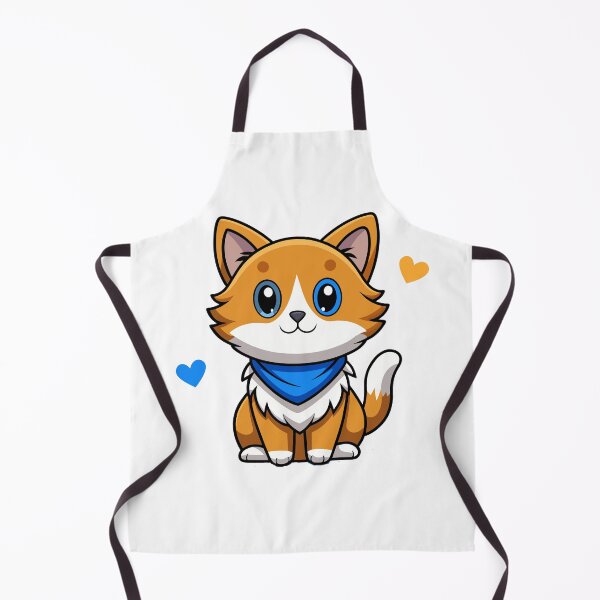 Item preview, Cute Kawaii Orange Cat with Blue Bandana | Chibi Cartoon Kitty Illustration designed and sold by Mousy17.