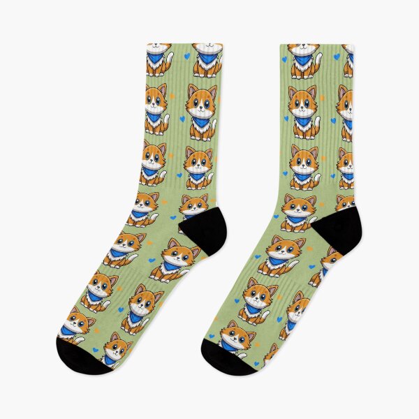 Item preview, Cute Kawaii Orange Cat with Blue Bandana | Chibi Cartoon Kitty Illustration designed and sold by Mousy17.
