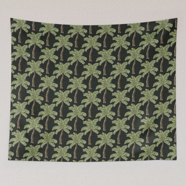 Item preview, Stylized Modern Palm Tree Charcoal Green designed and sold by JasmineGDesigns.