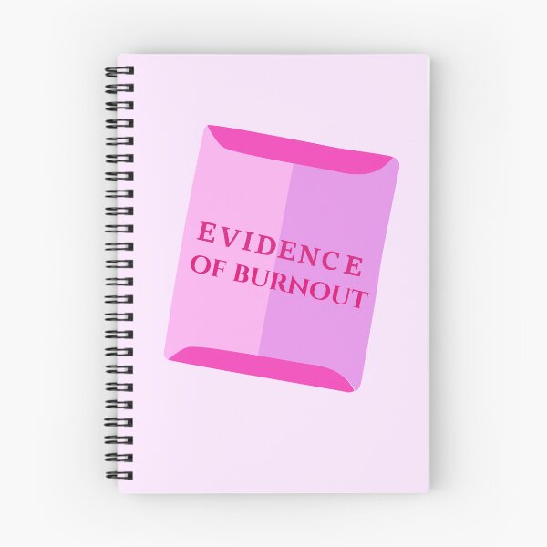 Item preview, Evidence of Burnout Sticker | Funny Law Student Mental Health Aesthetic | Pink Folder Design designed and sold by JusticeForSale.