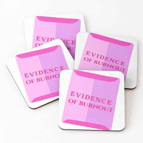 Item preview, Evidence of Burnout Sticker | Funny Law Student Mental Health Aesthetic | Pink Folder Design designed and sold by JusticeForSale.
