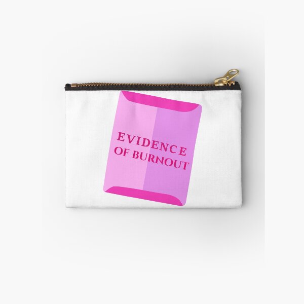 Item preview, Evidence of Burnout Sticker | Funny Law Student Mental Health Aesthetic | Pink Folder Design designed and sold by JusticeForSale.