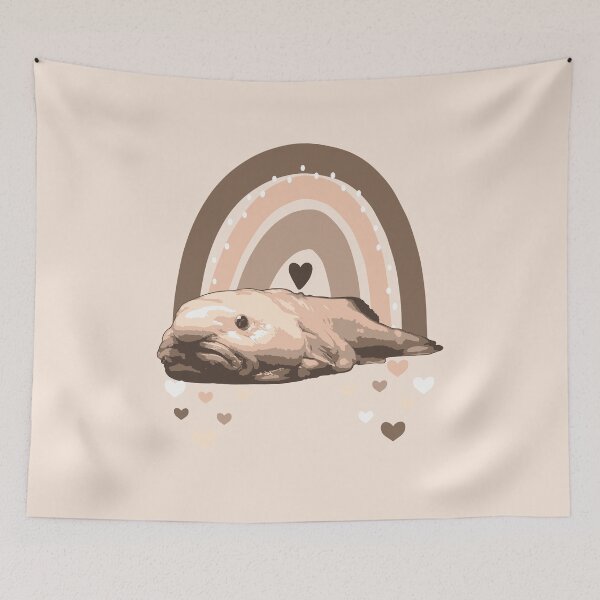 Item preview, Boho-Chic Blobfish - Sepia Blobfish with Rainbow designed and sold by LittleMissTyne.