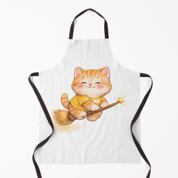 Item preview, Orange Tabby Cat Riding a Broom designed and sold by Wawa5656.