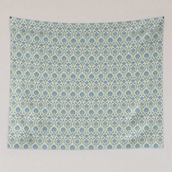 Item preview, Vintage Blue Floral Damask designed and sold by LouieVanille.