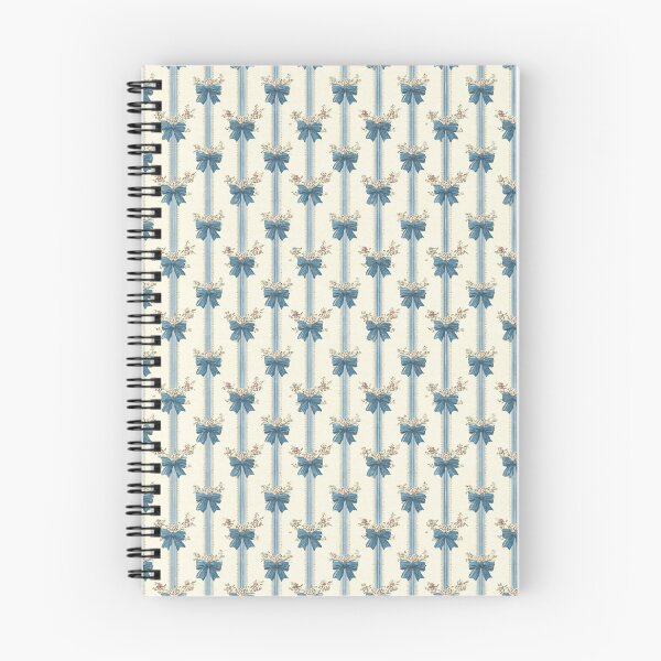 Item preview, Vintage Blue Floral Stripes and Bows designed and sold by LouieVanille.