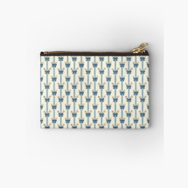 Item preview, Vintage Blue Floral Stripes and Bows designed and sold by LouieVanille.