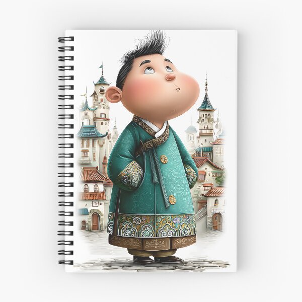 Item preview, Whimsical Young Boy in Traditional Asian Attire designed and sold by Artessie.