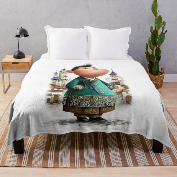 Item preview, Whimsical Young Boy in Traditional Asian Attire designed and sold by Artessie.