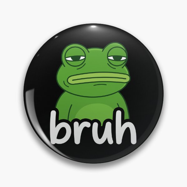 Item preview, Bruh Internet Meme Frog Unimpressed Reaction Humor designed and sold by Doodleoub.