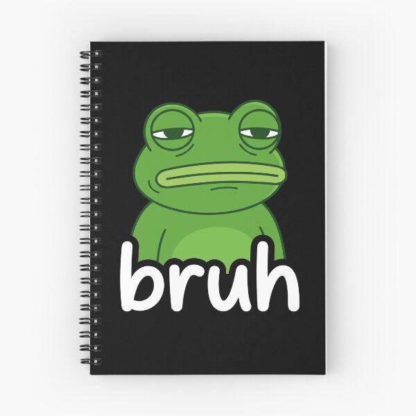 Item preview, Bruh Internet Meme Frog Unimpressed Reaction Humor designed and sold by Doodleoub.
