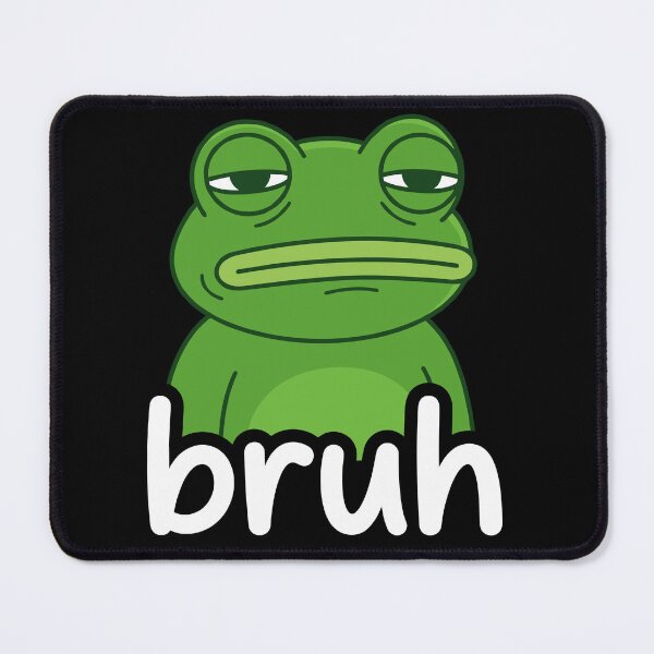 Item preview, Bruh Internet Meme Frog Unimpressed Reaction Humor designed and sold by Doodleoub.