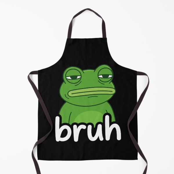 Item preview, Bruh Internet Meme Frog Unimpressed Reaction Humor designed and sold by Doodleoub.