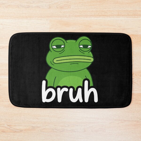 Item preview, Bruh Internet Meme Frog Unimpressed Reaction Humor designed and sold by Doodleoub.