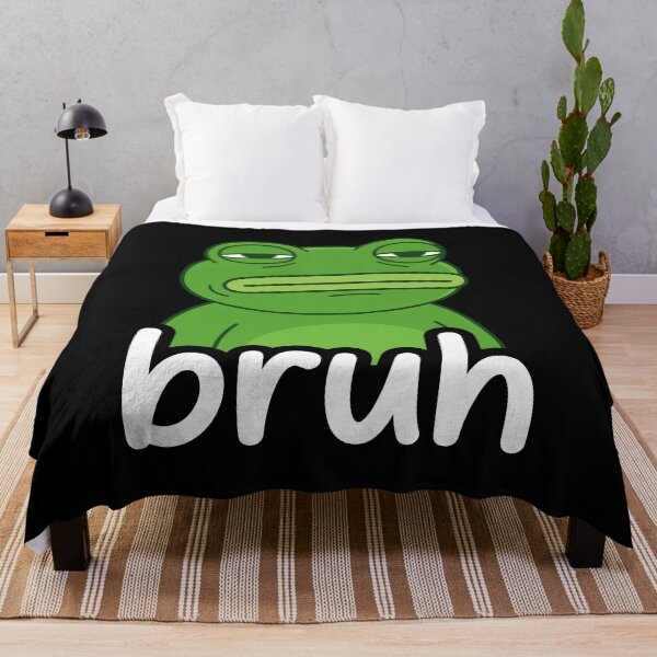 Item preview, Bruh Internet Meme Frog Unimpressed Reaction Humor designed and sold by Doodleoub.