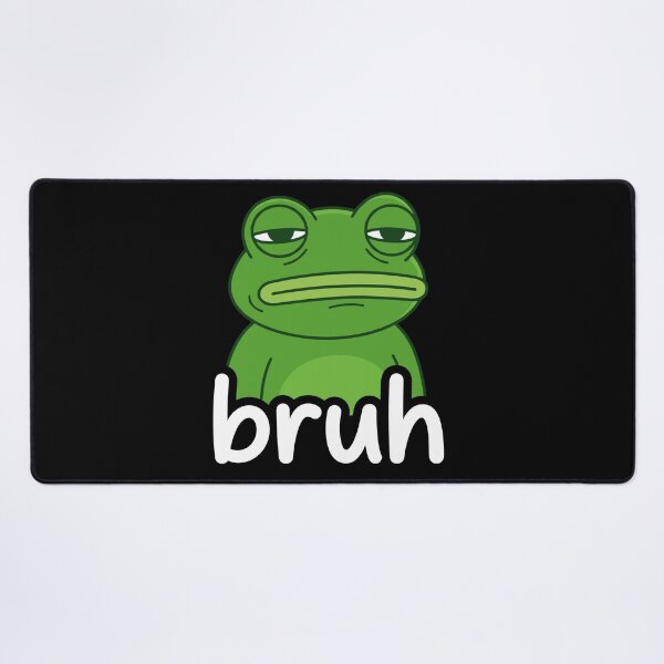 Item preview, Bruh Internet Meme Frog Unimpressed Reaction Humor designed and sold by Doodleoub.