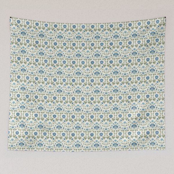 Item preview, Vintage Blue Floral Damask designed and sold by LouieVanille.